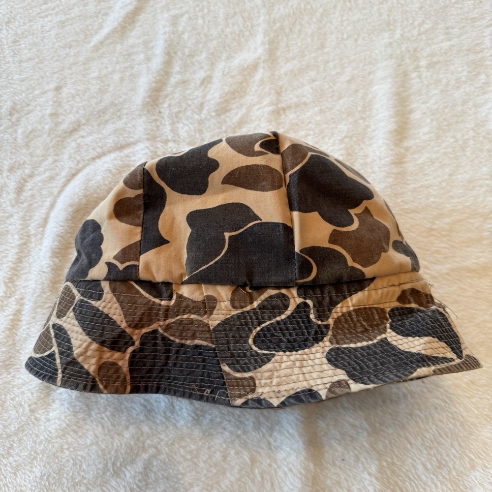 Vintage 80s Thinsulate Insulated Camo Bucket Hat Medium USA Hunting Trapper